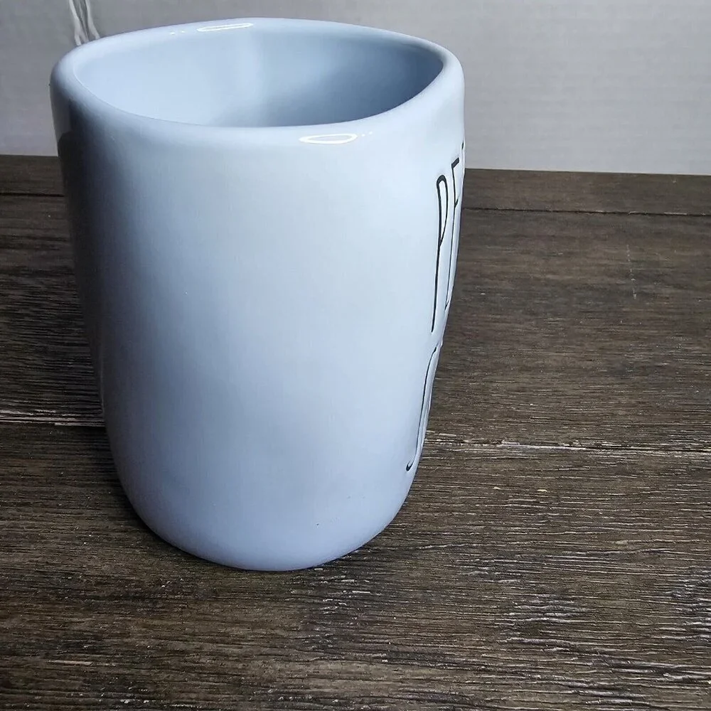 NWT Rae Dunn Peep's Sake Easter Mug Pastel Blue Spring 2021 Magenta Farmhouse